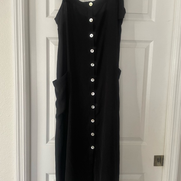 Black Button-Down Dress “Show me your mumu” large - Picture 3 of 9